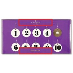 KATE SPADE NEW YORK WINE CHARMS